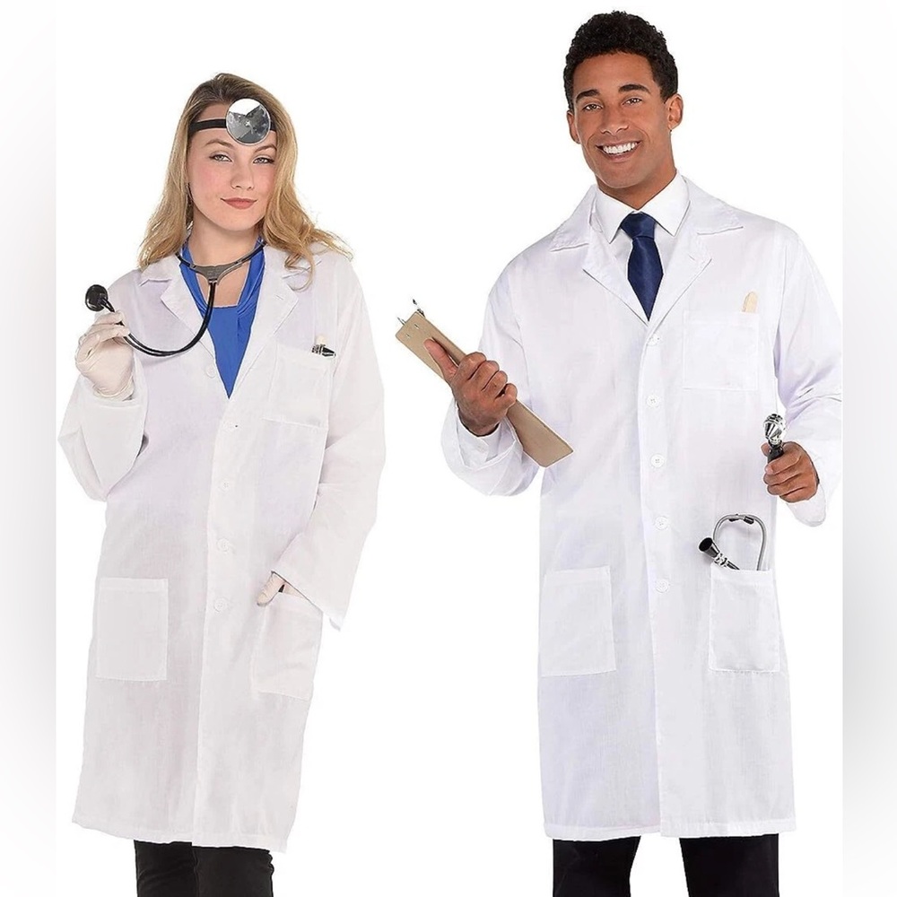 White Doctor's Lab Coat unisex Halloween costume